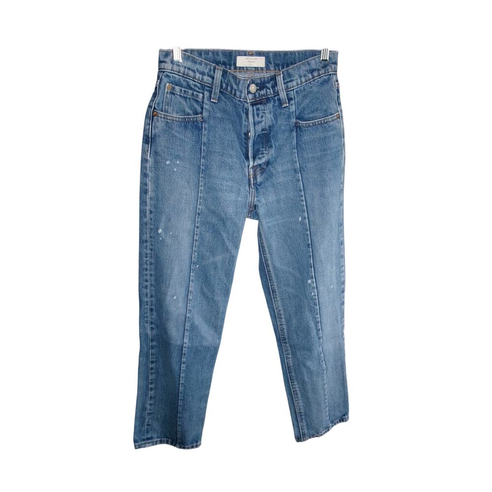 Levi's Altered Straight Jeans Womens 27 Button Fly Paint Splatter Denim